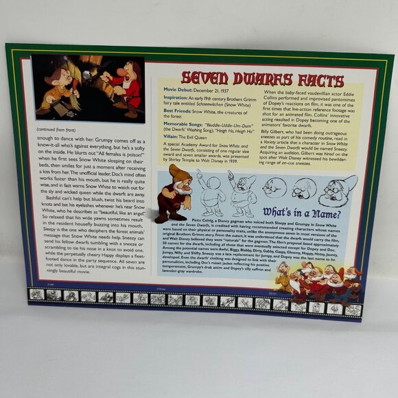 Willabee & Ward Disney Seven Dwarfs Collectible Patch With Card 1937 Edition - Picture 4 of 4